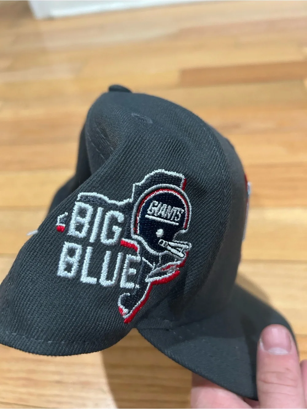 New Era Gray Snapback Hat with Red, White & Blue NY Logo